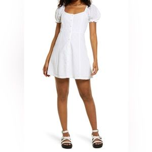 White BP Eyelet Minidress